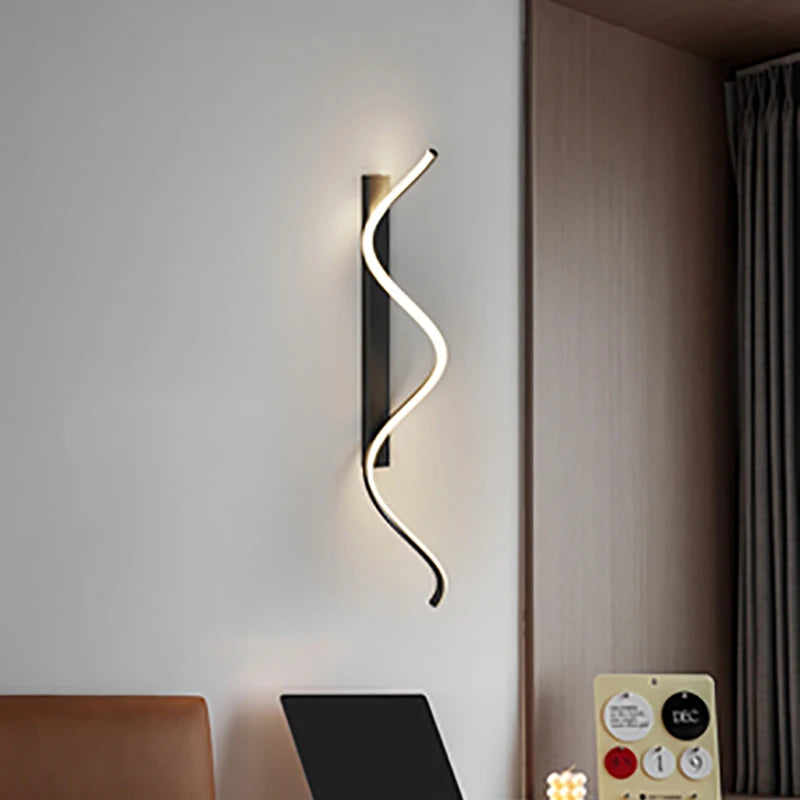 Applique murale led moderne minimaliste rayures déco intérieur chambre salon couloir - vue 4 sur 15
