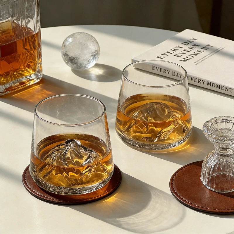 verre style montagne fond relief pour boissons café - vue 2 sur 7