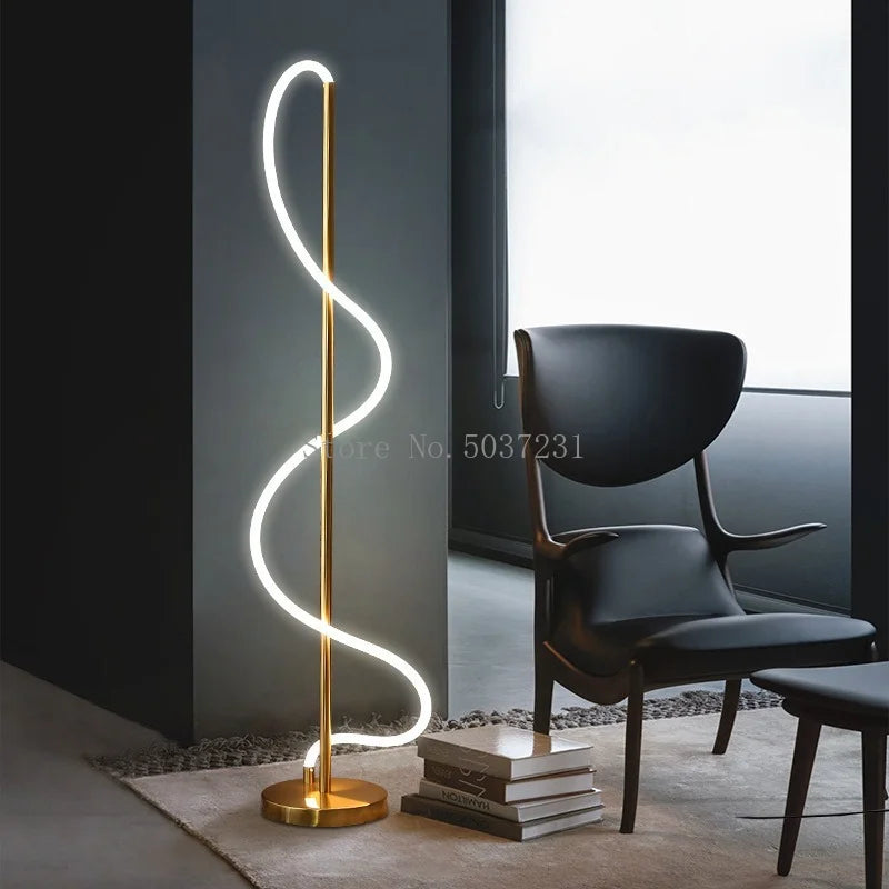 lampadaire led moderne design nordique créatif pour intérieur - vue 5 sur 9