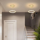 lustre led créatif nordique cercle rond éclairage restaurant