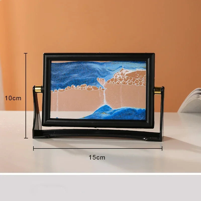 paysage de sable rotatif en verre 3D créatif décoratif