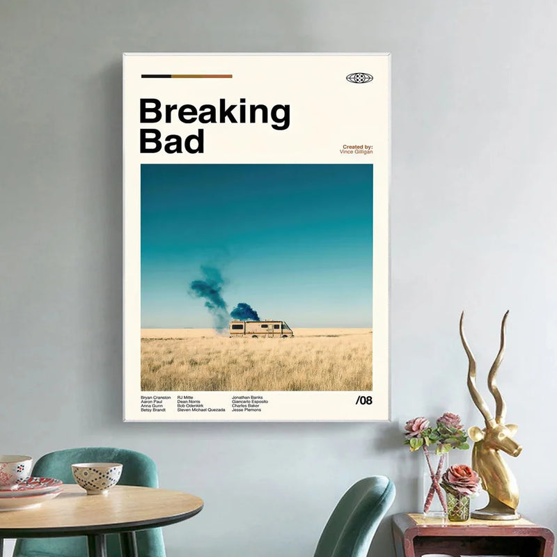 art mural vintage breaking bad avec walter white