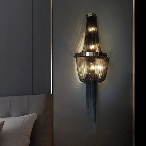 applique murale à franges avec lumière décorative pour intérieur