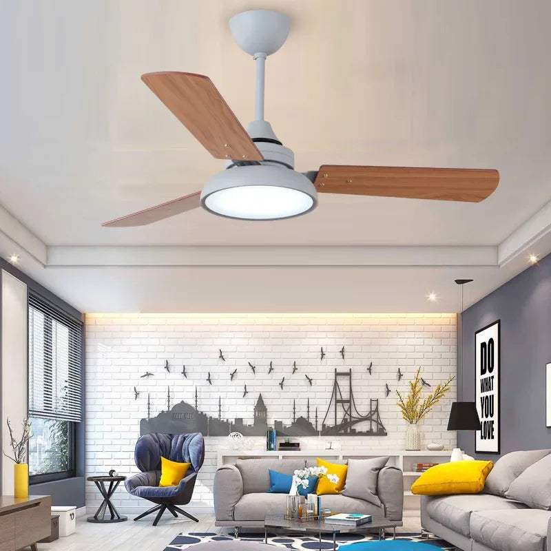 plafonnier moderne ventilateur de plafond avec télécommande et éclairage intégré
