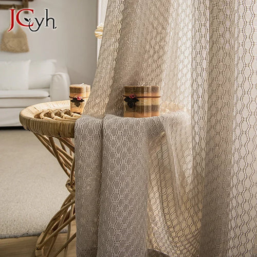 Voilage japonais transparent pour salon ou chambre élégant