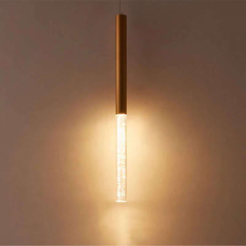 suspension à led tube à bulles en acrylique pour décoration intérieure - vue 4 sur 8