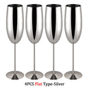 Verre champagne acier inoxydable texture style gobelet bar