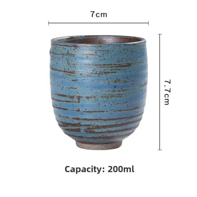 Tasse japonaise en céramique artisanale style rétro unique