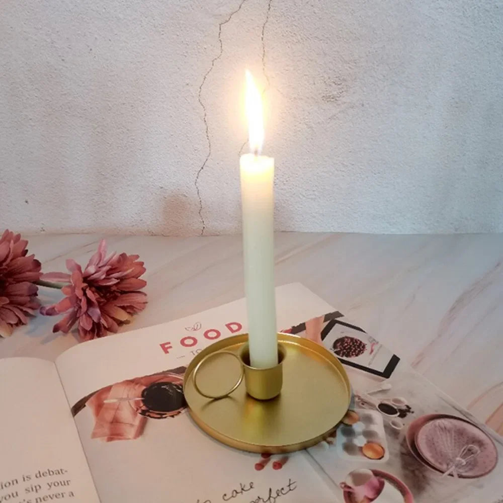 bougeoir portable en métal décoration pour mariage et bureau - vue 9 sur 8