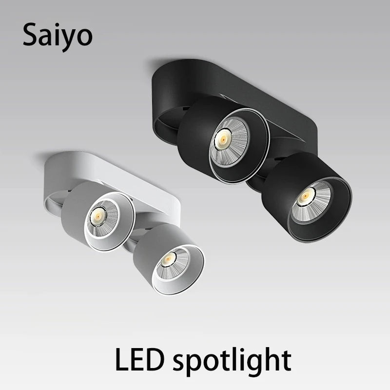 projecteur led pliable rotatif monté surface anti-éblouissement aluminium