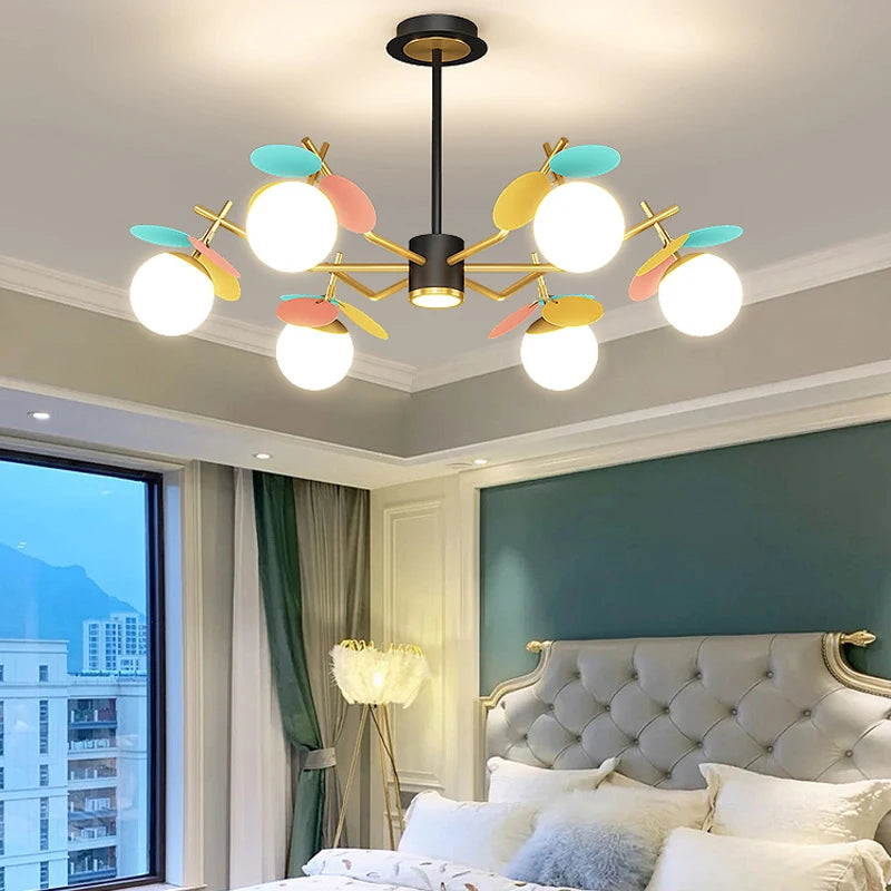 lustre à led moderne pour décoration de chambre d'enfant - vue 4 sur 12