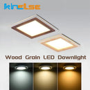 Plafonnier LED encastré Ultra-mince en Grain de bois