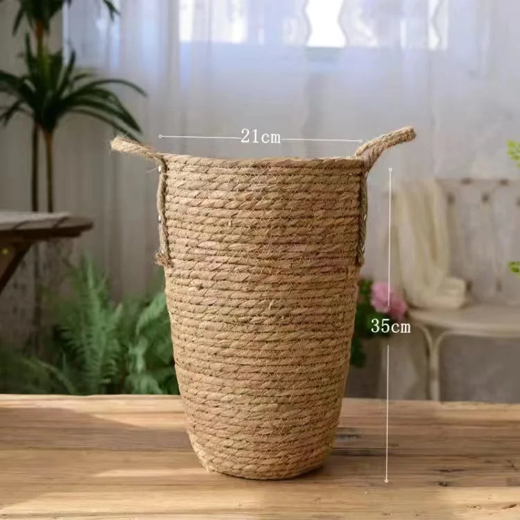 panier en osier naturel pour jardin rangement et décoration - vue 9 sur 9