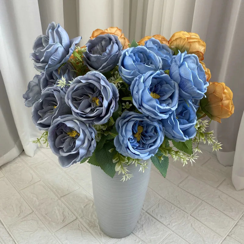 bouquet de roses en soie pour mariage et décoration intérieure - vue 4 sur 19