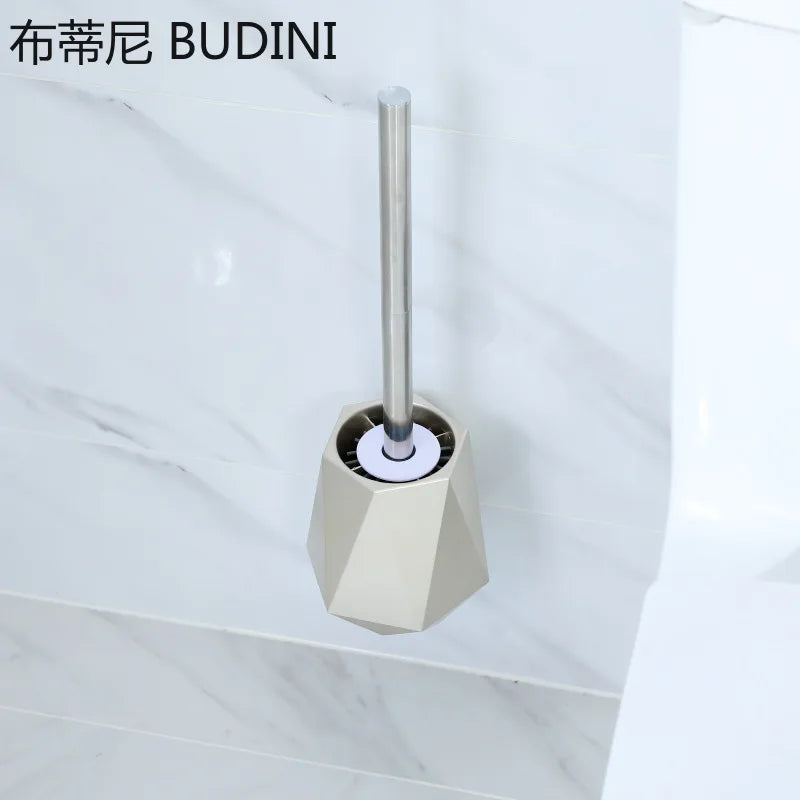 brosse de toilette en silicone avec support mural ou sur pied