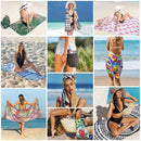 Serviette de plage sechage rapide sans sable raye