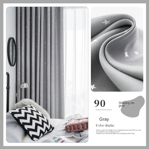 Rideau occultant plissé motif enfant salon chambre balcon