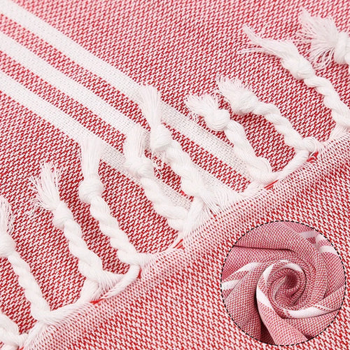 Serviette de plage turque coton franges rapide absorbante