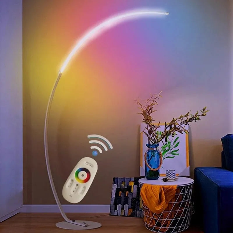 Lampadaire Led moderne en forme d'arc