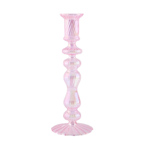 bougeoirs rétro coniques haut en verre pour décoration