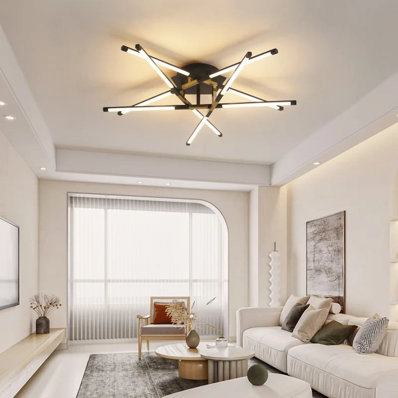 lustre led d'intérieur pour décoration de maison - vue 3 sur 12