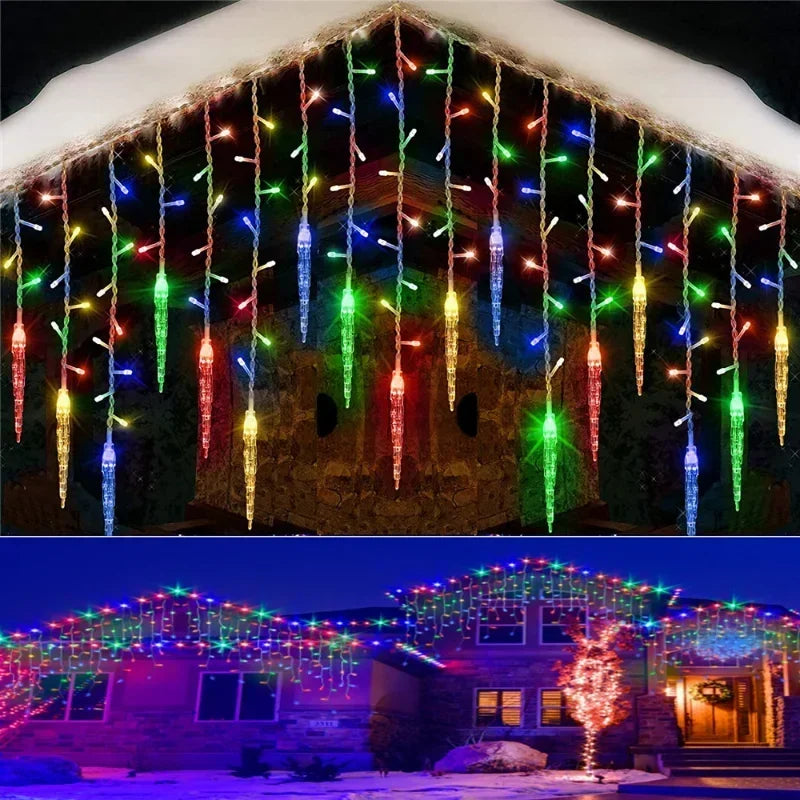décorations lumineuses de noël pour fenêtres avec 8 modes clignotants - vue 3 sur 12