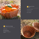panier de rangement rond en osier pour pain fruits et collations