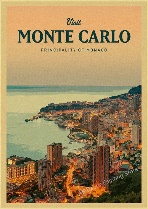 affiche vintage de voyage pour passionnés de tourisme