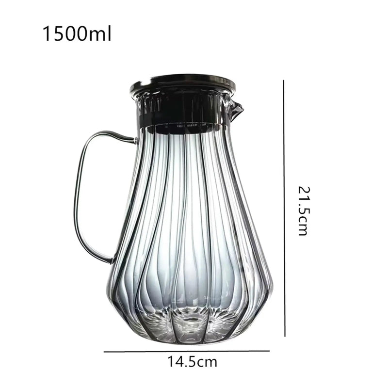 pichet verre borosilicate 12 l poignée ergonomique