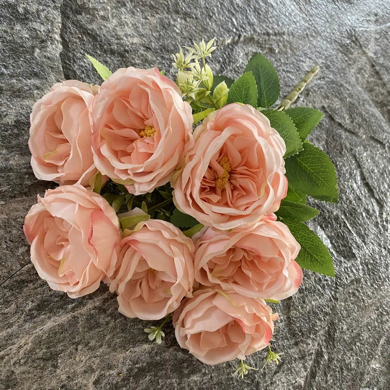 bouquet de roses en soie pour mariage et décoration intérieure - vue 14 sur 19