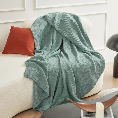 plaid coton mousseline léger boheme respirant canapé lit