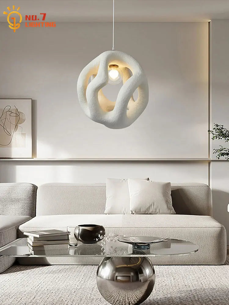lampe suspendue décoration art japonais wabi-sabi - vue 5 sur 5