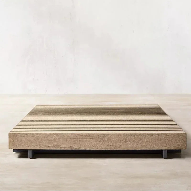canapé extérieur en bois massif luxe pour patio et loisirs