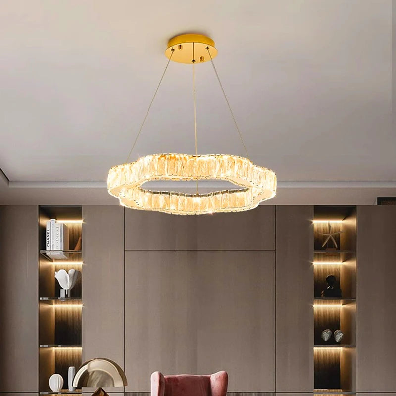 home decorationPendant lights, luxury crystal living room chandelier, bedroom Pendant lamp, ceiling light, indoor lighting