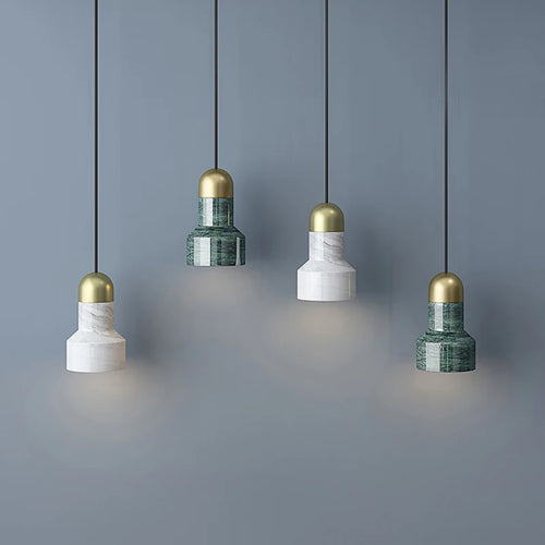 lustre nordique rétro en marbre de luxe led