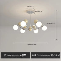 lustre créatif led pour décoration moderne chambre enfants