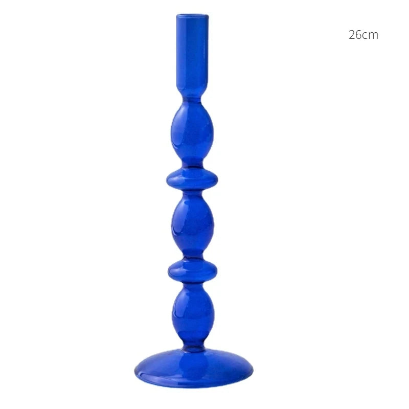 bougeoirs coniques en verre pour décoration de table de mariage - vue 14 sur 32