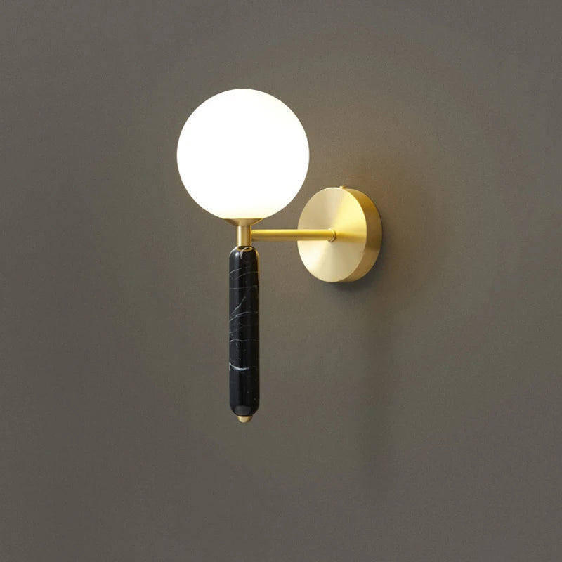 Lampe de chevet en marbre vert italien - vue 3 sur 9