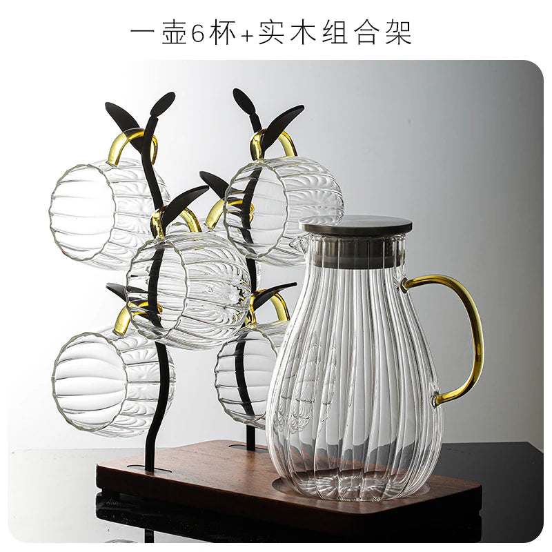 Pichet theiere verre borosilicate resistant chaleur moderne