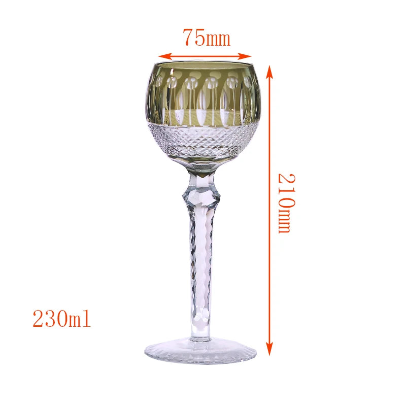 verres a vin cristal grave style antique relief