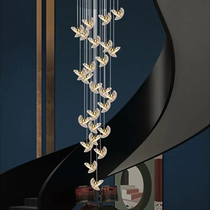 Nordique luxe suspension moderne rotatif lumière chaude plafonniers salon chambre Foyer décoration lampes suspendues - vue 4 sur 7