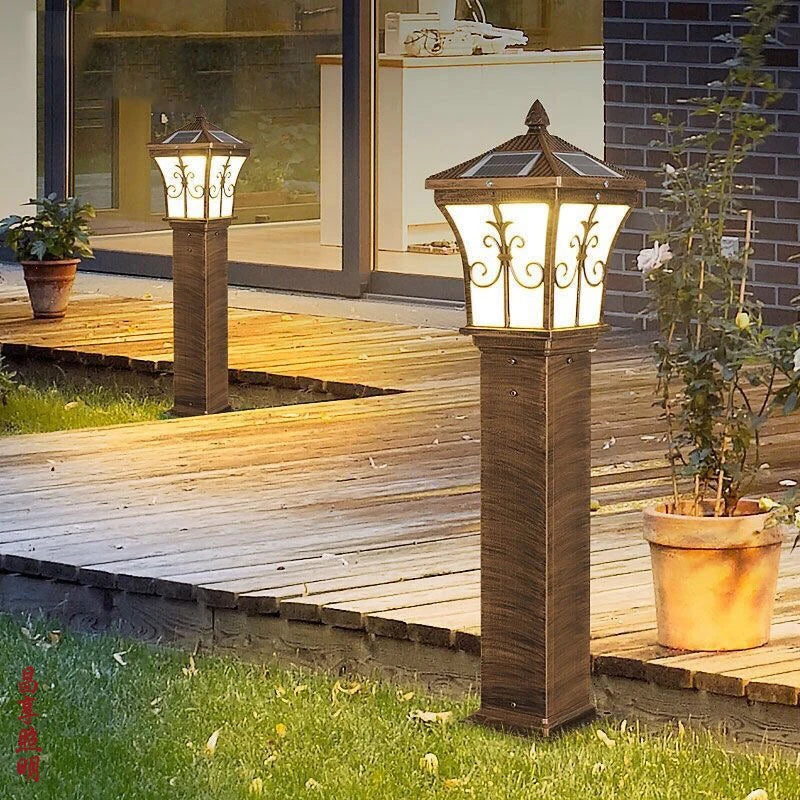 lampe solaire led décorative pour jardin et chemin