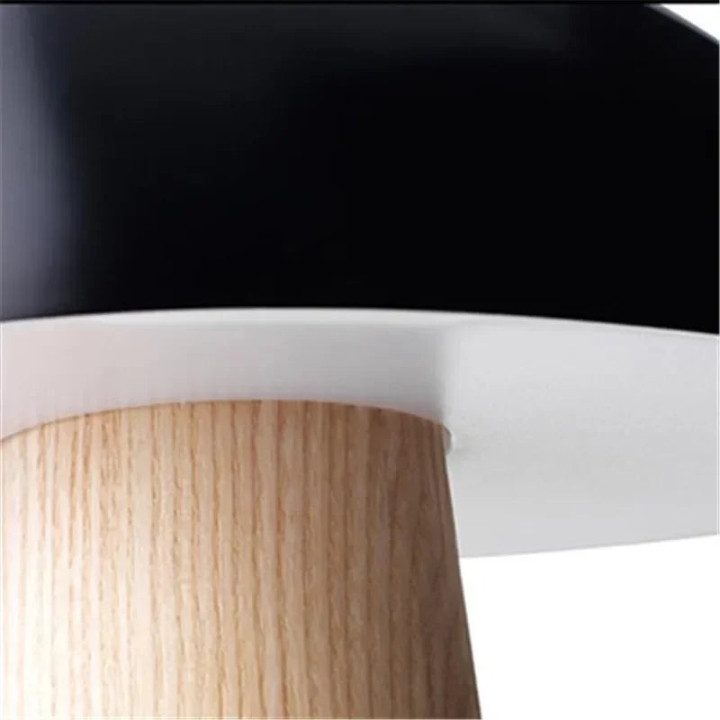 lampe de table champignon en bois design nordique éclairage décoratif