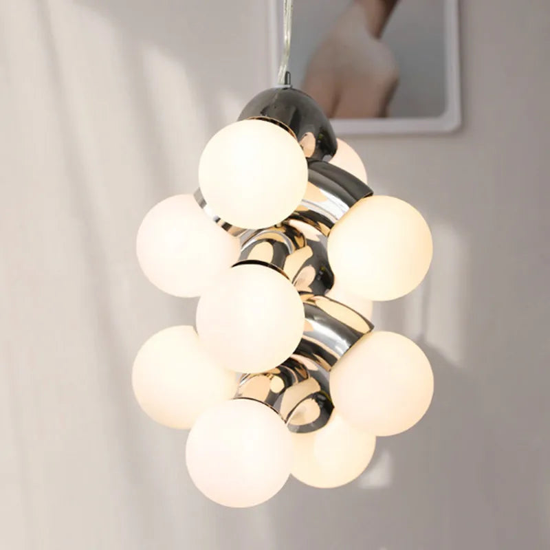 suspension nordique ballon luminaire design pour décoration intérieure - vue 5 sur 12