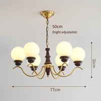 Lustre Luxe cuivre LED verre rond salon chambre décor intérieur salle à manger