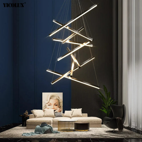 lustre led moderne avec gradation à distance pour intérieur