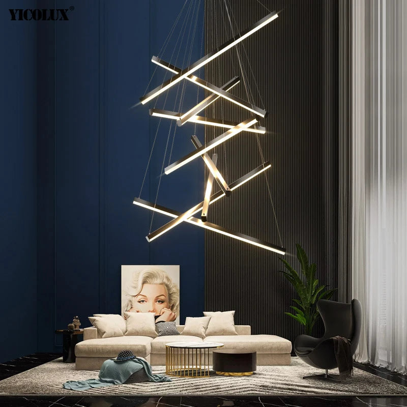 lustre led moderne avec gradation à distance pour intérieur - vue 5 sur 24