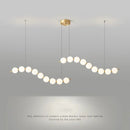 Lustre design arrondi avec boules LED