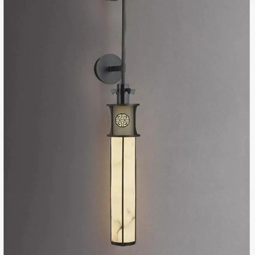 applique murale vintage en marbre et acier inoxydable design élégant