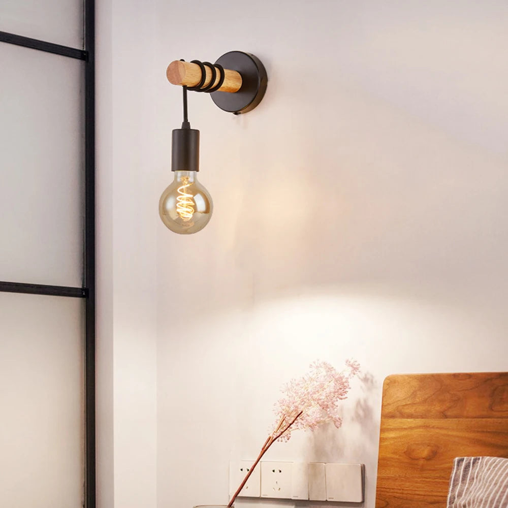 Applique murale d'intérieur minimaliste moderne en bois - vue 5 sur 6